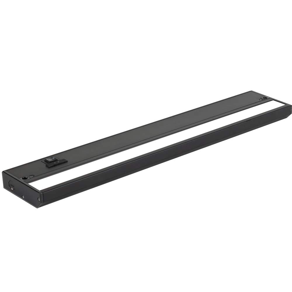 NSL LED Under Cabinet Lighting, Dimmable, 18 Inch, Black Finish, 3 Color Temperatures (Warm White, Soft White, Cool White)