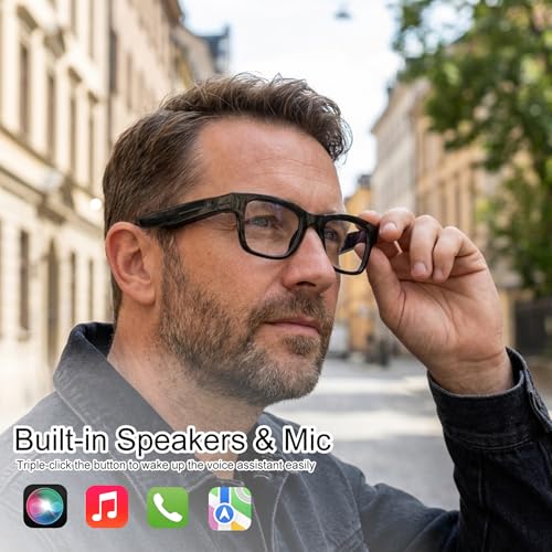 AI Smart Glasses with Color-Change Lenses Bluetooth Glasses for Men Women with Translation 160+Languages Voice Assistant T...