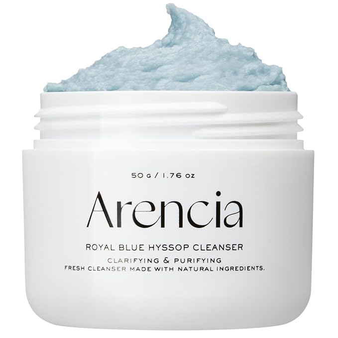 Hyssop Brightening & Deep-Cleansing Face Scrub & Exfoliator - All Skin Types, For Sebaceous Filaments & Blackheads (1.76oz)