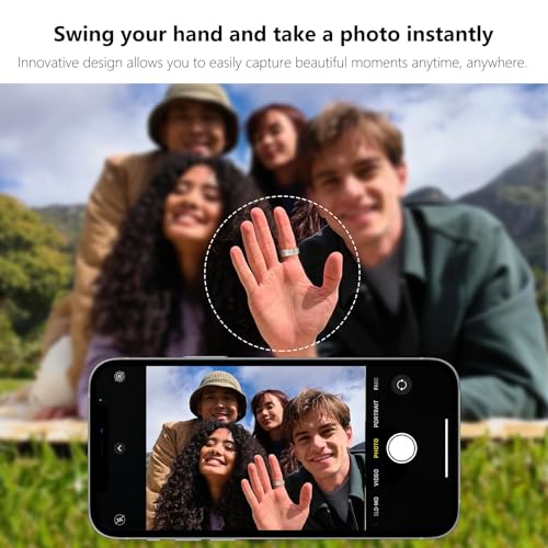 GenXenon Fitness Tracker Smart Ring,Step Counter,Heart Rate Blood Oxygen Sleep Tracker Health Ring, 6ATM Waterproof Long B...