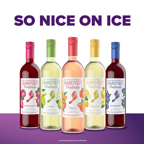 Barefoot Wine & Bubbly Cellars Peach Moscato, Dessert Wine, 750 mL Bottle