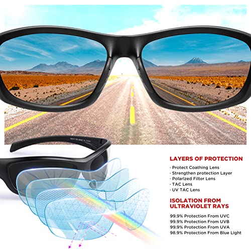 RIVBOS Polarized Sunglasses UV400 Protection for Men's and Women's Fishing, Cycling, and Outdoor Activities RB832