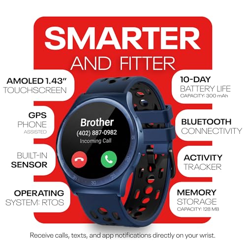 Reebok Pulse Smartwatch - GPS Fitness Tracker with Heart Rate Monitor, 10-Day Battery Life, IP68 Water Resistant Smart Fit...