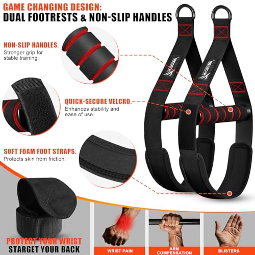 Pull Up Assistance Bands, Heavy Duty Resistance Bands with Handles, Exercise Band with Door Anchor, Adjustable Workout Ban...