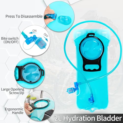 WELIDAY Hydration Backpack with Leak Proof Water Bladder, Lightweight Hydro Water Daypack for Rave, Cycling, Running, Hiki...