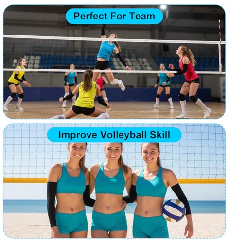 Arm Pads for Volleyball, Compression Youth Volleyball Arm Sleeves for Teen Girls, UV Sun Protection & Moisture Wicking, Li...