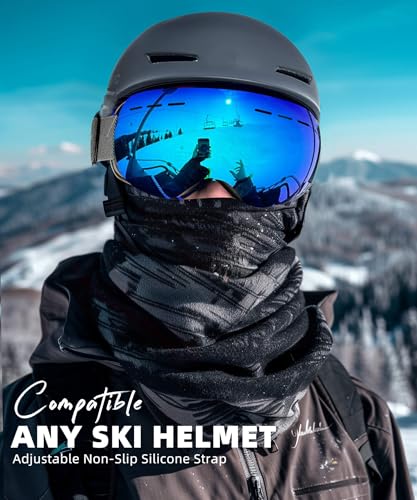 QALLY 2Pack Ski Goggles for Men Women Snow Goggles Anti fog Snowboard Goggles with 100% UV Protection