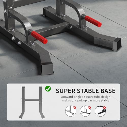 SogesPower Multi-Function Power Tower Pull Up Bar Station Pull Up Dip Station for Home Gym, 10-Level Adjustable Height Pul...