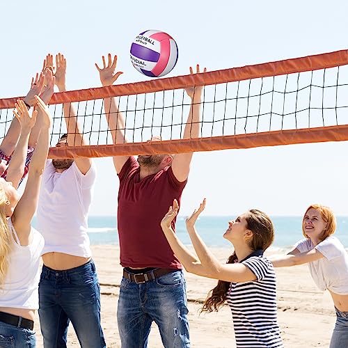 Lenwen 2 Pack Beach Volleyball Official Size 5 for Indoor Outdoor, Waterproof Soft Volleyball with Pump for Adult Beginner...