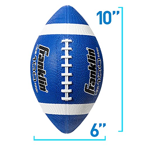 Franklin Sports Kids Junior Grip-Rite Youth Junior Size Rubber Footballs - Peewee Kids Durable Outdoor Footballs - Single...