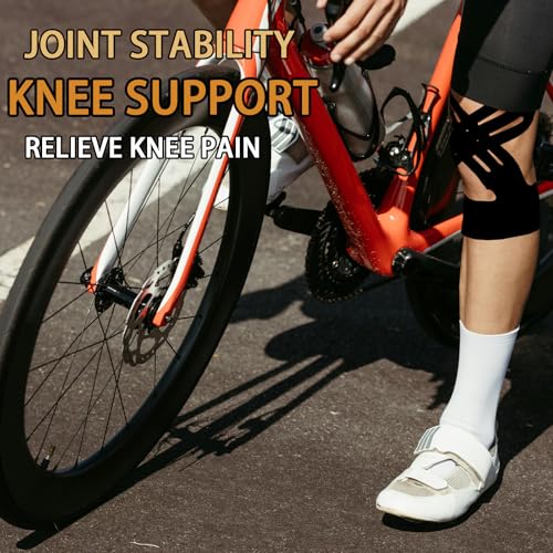 IEADEN Precut Kinesiology Tape for Knees, 10 Pcs, Upgraded, Knee Support & Stability, Knee Pain Relief Athletic Tape - Wat...