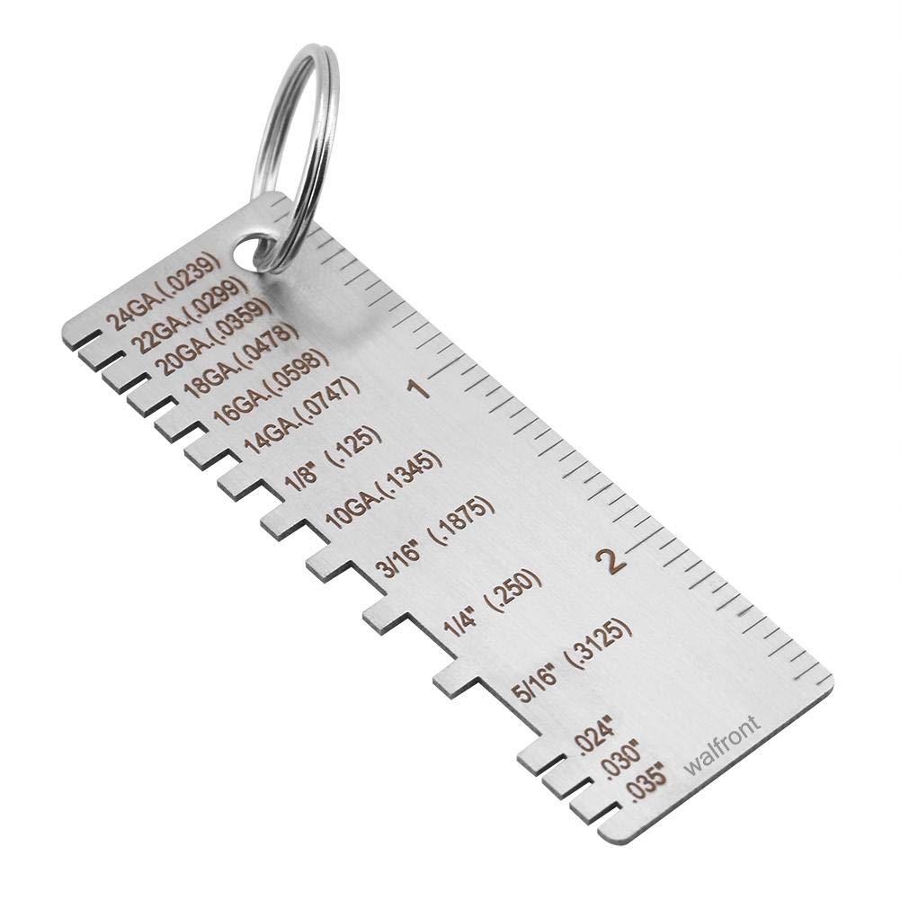 Wire/Metal Sheet Thickness Gauge Stainless Steel Welding Gage Plated Size Inspection Tool Wire Metal Sizes Thickness Gauge
