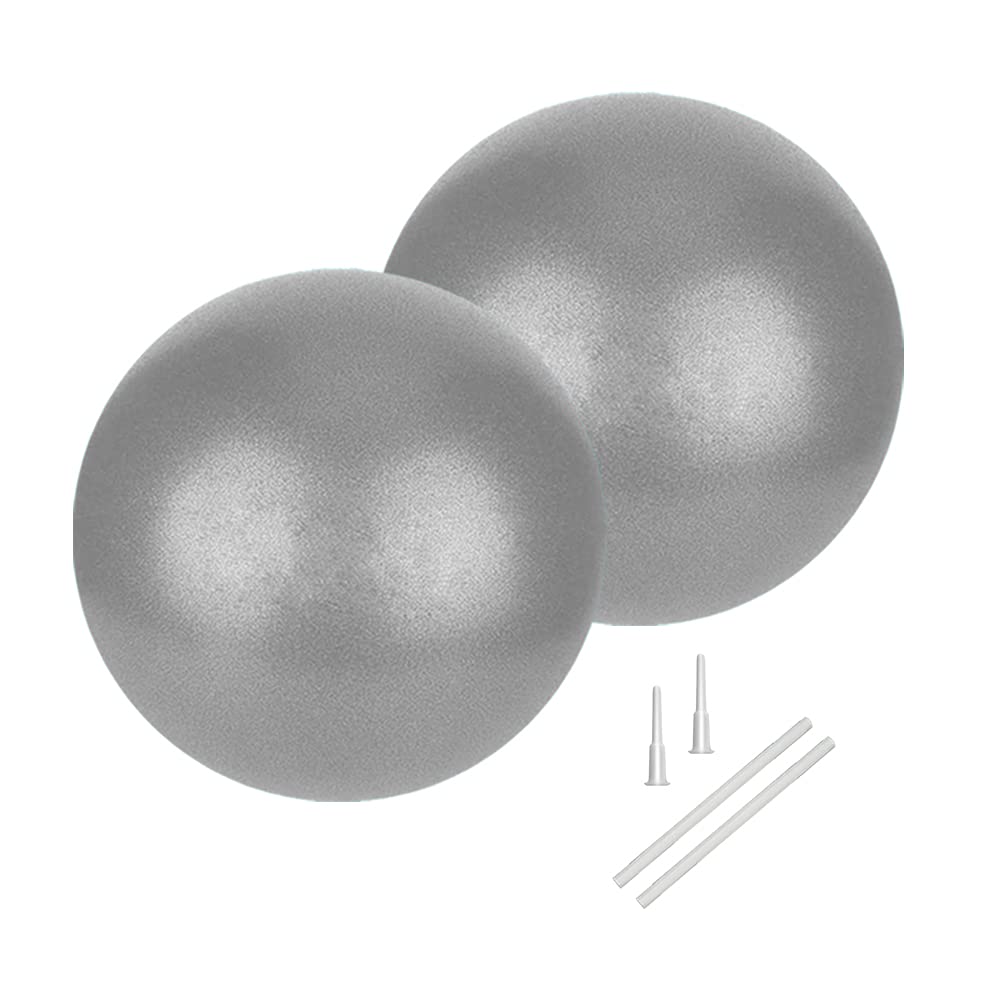 Soft Pilates Ball 9 Inch, Ideal Small Exercise Ball Between Knee Squeeze for Physical Therapy Yoga Core Medicine Abs Pt Bouncy, Mini Rubber Fitball Barre Workout Equipment for Women Men Kid Toddler