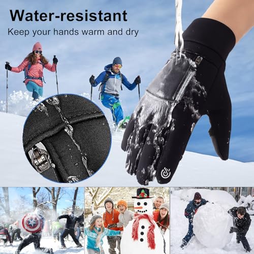 weiatas Winter Fingerless Gloves for Men Women Touch Screen, Cold Weather Thermal Sport Gloves for Fishing Running Cycling...
