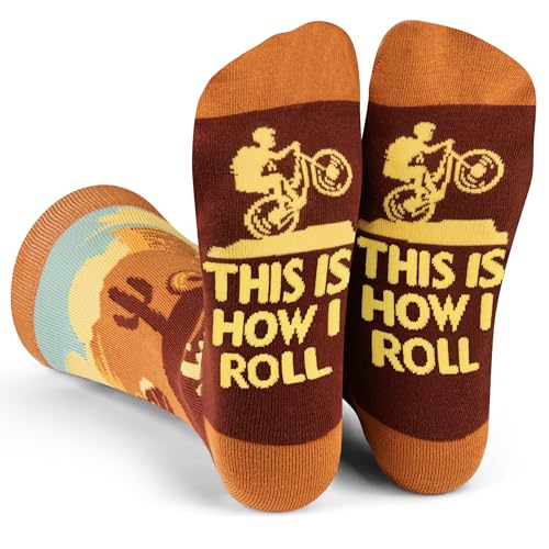 Lavley Bike Socks - Gifts for cyclists and mountain bikers - Fun holiday or birthday gift - Great stocking stuffer