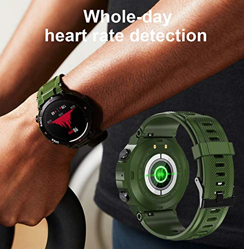 SEDSEY 1.28" IPS Tactical Smart Watch for Men Activity Fitness Tracker with 400mAH Large Battery Outdoor Bluetooth Call He...
