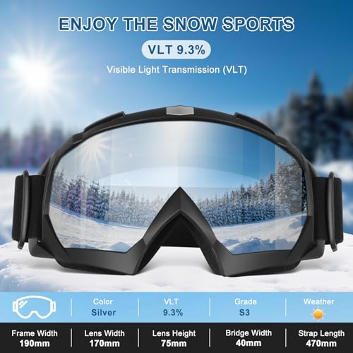 OXG Ski Goggles for Men Women, UV Protection Snowboard Snowsports Goggles for Kids Youth