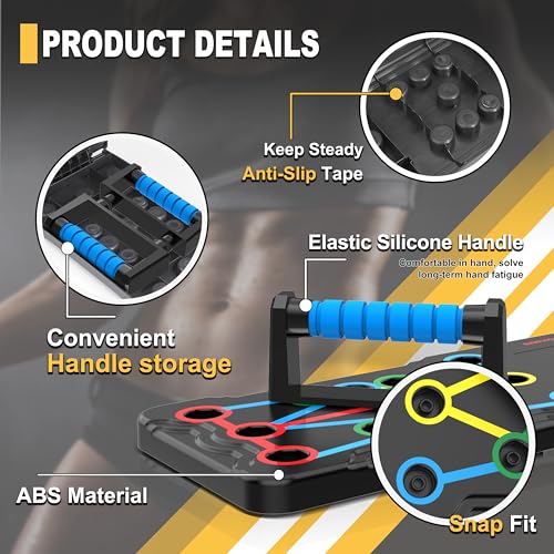 Solid Push Up Board 15 in 1 Home Workout Equipment Multi-Functional Pushup Stands System Fitness Floor Chest Muscle Exerci...