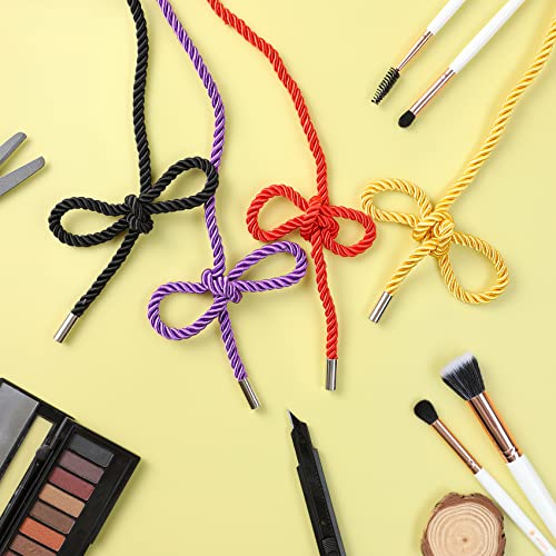 BAVIHOR Silk Rope, 32 Feet 8 mm Soft Ropes Durable Multipurpose Long Satin Braided Twisted Rope (Black, Black)
