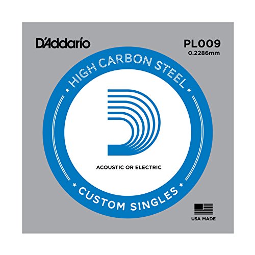 Daddario Pl009 Plain Steel Guitar Single String, .009