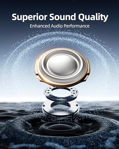 bmanl Wireless Earbuds Bluetooth Headphones Over Ear Hooks Ear Buds with 80H Playtime, LED Power Display, Dual Mic Clear C...