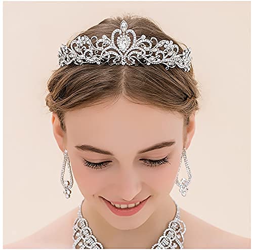 Kamirola - Silver Crystal Tiaras Crowns For Women Girls Princess Elegant Crowns with Combs Women's Headbands Bridal Wedding Prom