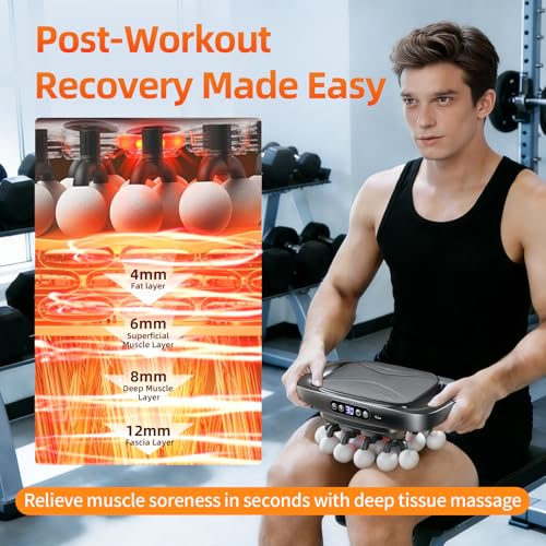 2026 Upgrade 20-Head Massage Gun Set, Deep Tissue Percussion Muscle Massager with 3 Modes & 30 Intensitie, Quiet Handheld ...