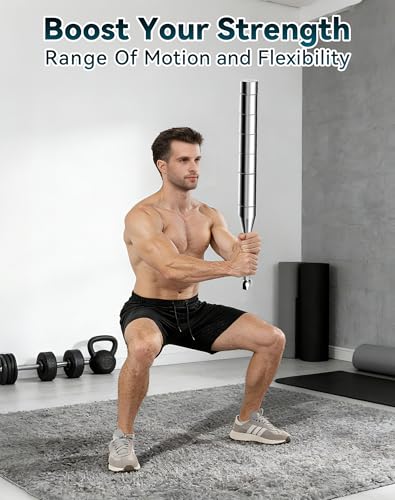 Zwwkkll Adjustable Macebell, 6/8/13-in-1 Indian Club Weighted for Strength Training, Shoulder & Grip Workouts, Progressive...