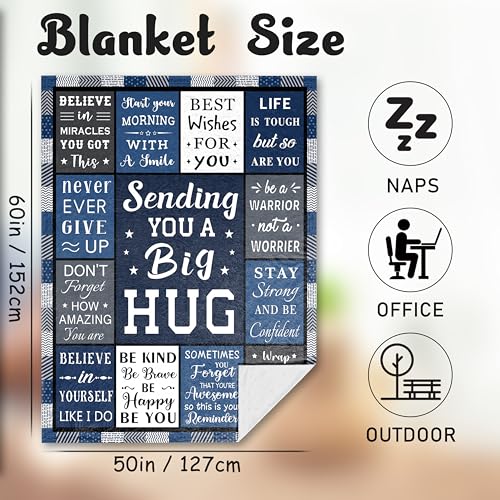 Basiole Get Well Gifts for Men After Surgery Blanket 60’’X50’’, Sympathy/Thinking of You/Inspirational/Encouragement/Feel ...