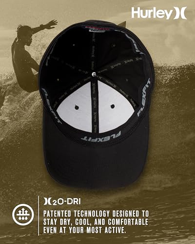 Hurley mens One & Only Corp Flexfit Perma Curve Bill Baseball Hat
