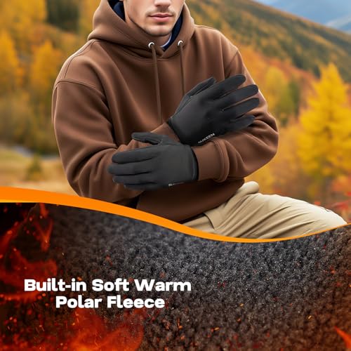Sukeen Winter Gloves Men Women Touchscreen Anti-Slip Sports Gloves Lightweight Cold Weather Warm Gloves for Running, Cycling