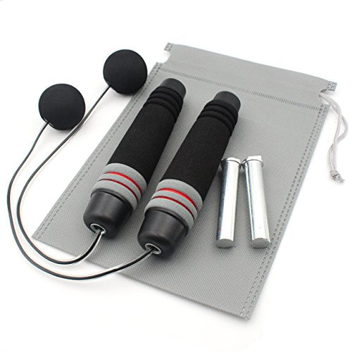 Benvo Weighted Ropeless Jump Rope Cordless Speed Rope Skipping Rope for Double Unders, Exercise, WOD, Boxing, MMA Beachbod...