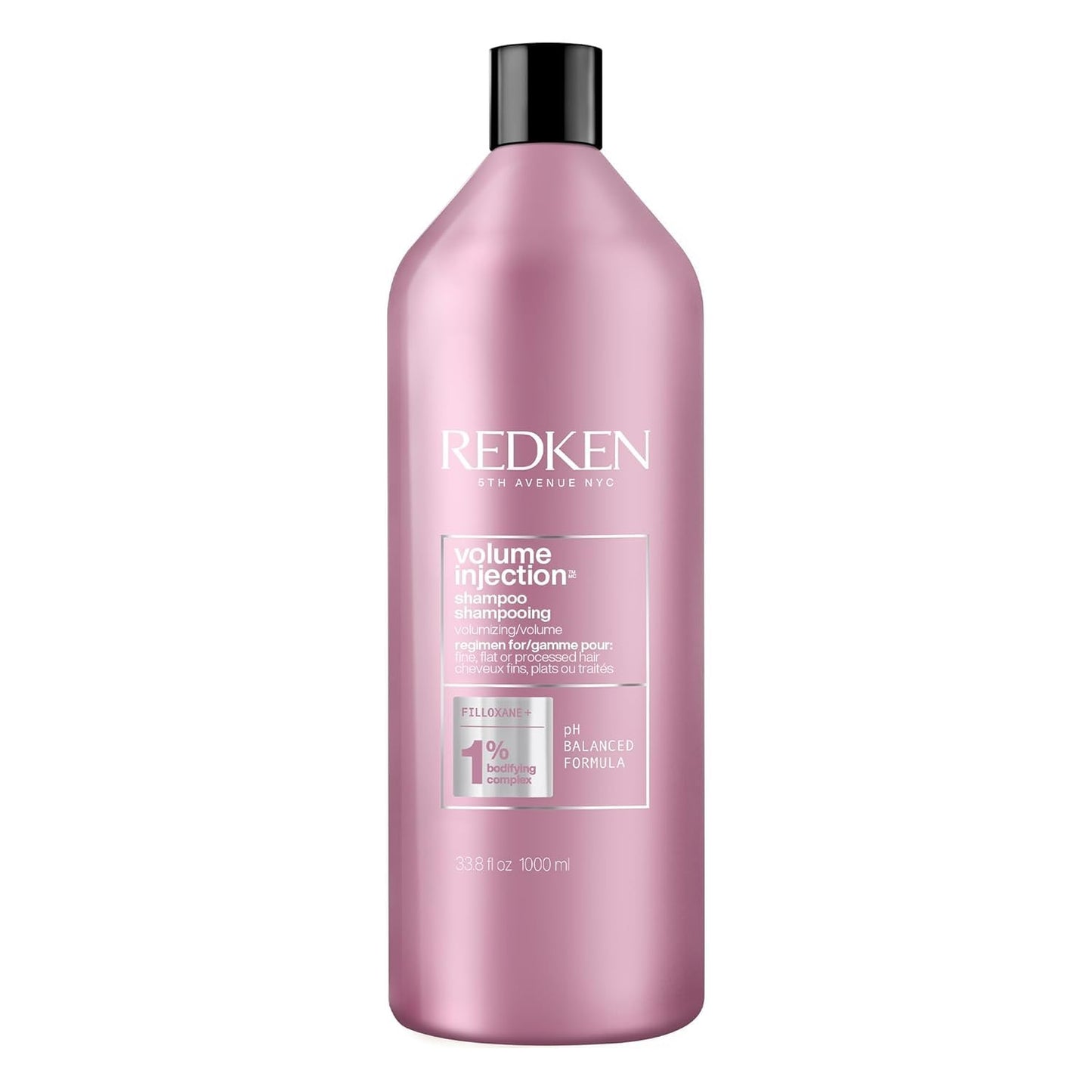 Redken Volume Injection Shampoo | For Fine Hair | Adding lift & Body | Paraben Free | 33.8 fl. Oz (Pack of 1)