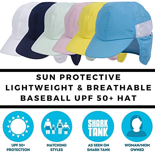 SwimZip Sun Hat with Neck Flap | UPF 50+ Protection for Baby, Toddler, and Kids
