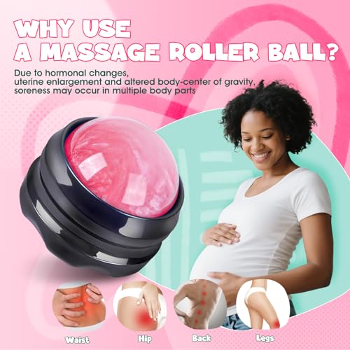 OAKDOLCHE Birth Comb & Massage Roller Ball Kit for Women Labor and Delivery Essentials, Wooden Labor Comb Pregnancy Must H...