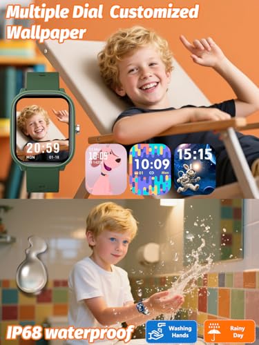 Roffnet Kids Smart Watch for Boys Girls, Fitness Tracker with Heart Rate Sleep Monitor, 1.83" Touchscreen with 12 Puzzle G...