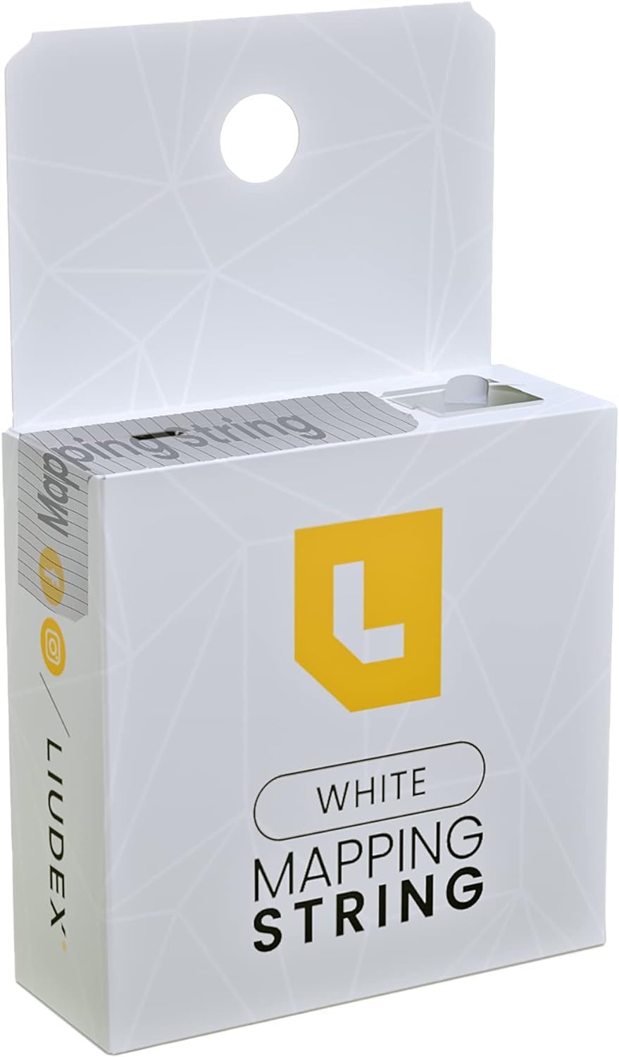 LIUDEX - Pre-Inked White Ink - Eyebrow Mapping String - an Essential Cosmetic Tool for Microblading and Waxing; Effective and Ea