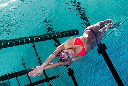 Arena Print Unisex Soft Silicone Swim Cap for Women and Men, Intensive Training Comfortable Non-Slip Long Hair Swimming Hat