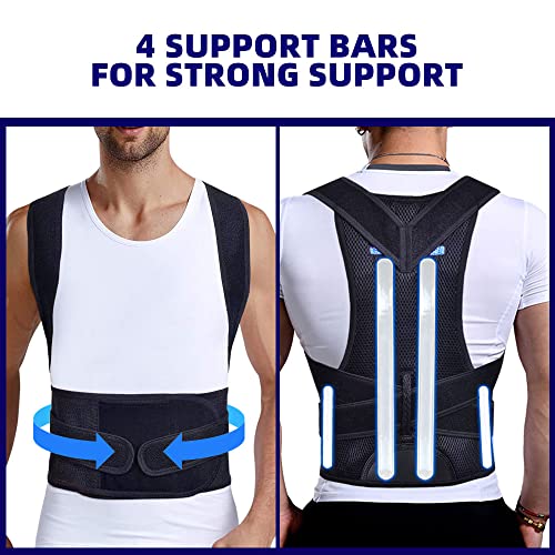 Upgraded Posture Corrector Back Brace for Men and Women, New Version Lumbar Support for Posture Improving and Pain Relief,...