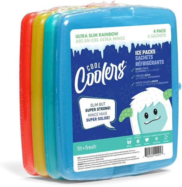 Cool Coolers by Fit & Fresh Slim Ice Packs