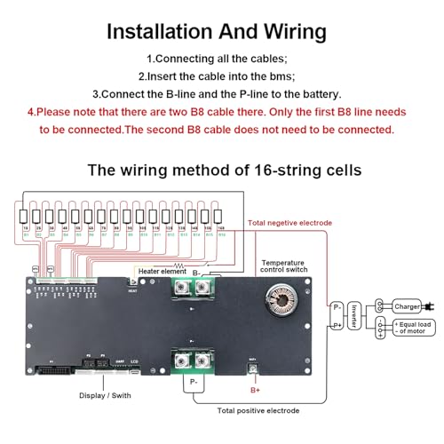JKBMS Inverter BMS 8S-16S 24V-48V 100A – V19 Home Energy Storage BMS with UART for New Display, 1A Active Balance, Built-i...
