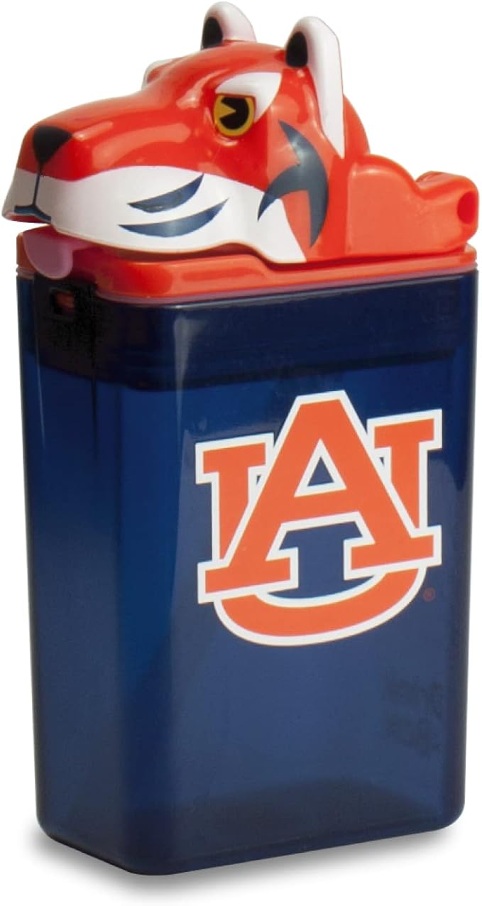Reusable Water Bottle | Officially Licensed NCAA Sports Bottle | BPA Free | Dishwasher Safe | Tiger Aubie Mascot | 12 oz Drink in auburn Box - Auburn University