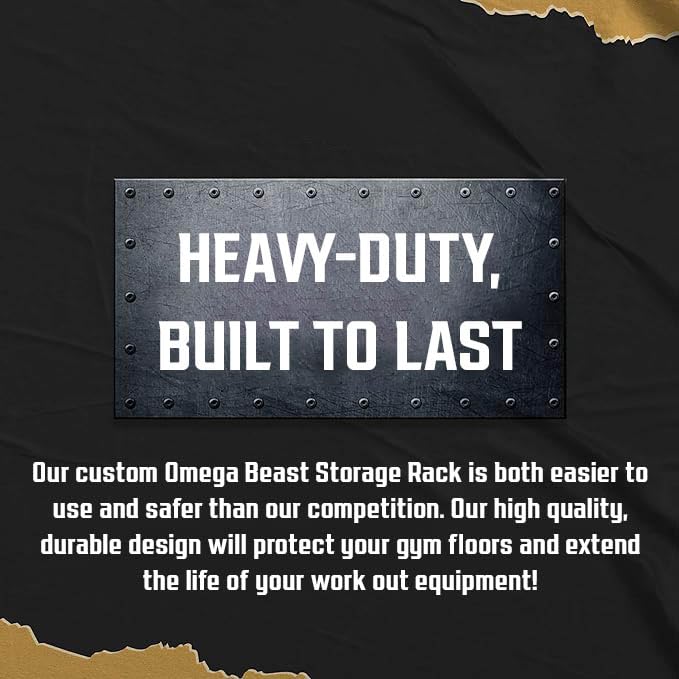 IRON AMERICAN USA Omega Beast Gym Storage Rack 11-Hook Heavy-Duty Gym Wall Organizer Gym Caddy Hanger - Gym Accessory Stor...