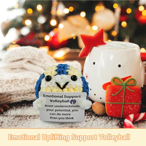 Handmade Crochet Volleyball - Gift for Volleyball Lovers,Valentine's Day,Birthday Emotional Support,Unique Volleyballs Gif...
