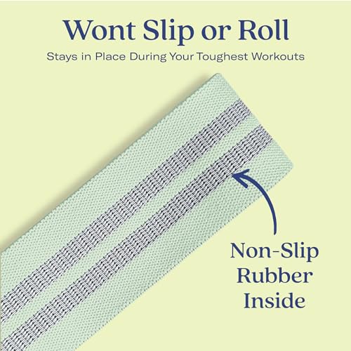 ALTA Booty Bands for Women - Premium Non-Slip Fabric Resistance Bands for Working Out - Cloth Resistance Bands for Legs, F...
