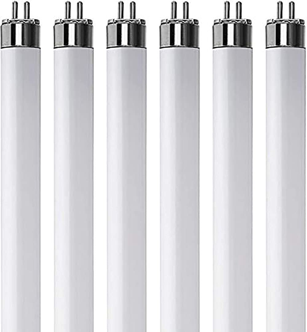 KOR (Pack of 6) F13T5/CW - T5 Fluorescent 4100K Cool White - 13 Watt - 21" Super Long Life Light Bulbs