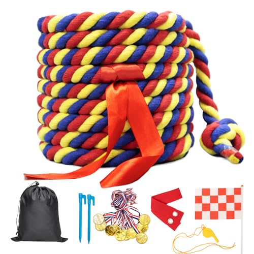 GULYMNA Tug of War Rope for Kids and Adults, 20/40/60FT Tug a War Rope for Outdoor Games Field Day Family Reunion Party Ga...