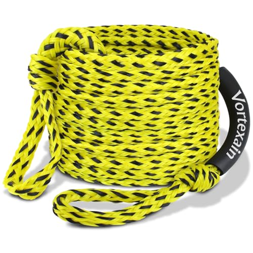 Vortexain Boat Tow Rope 60ft 3-6K, Floating Ropes for Towable Tubes Accessories