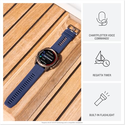 Garmin® quatix® 8, 47 mm, Marine GPS Smartwatch, Bright AMOLED Display, Chartplotter Controls, Built-in Flashlight, 24/7 H...