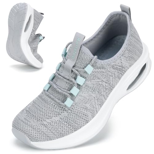 Rollstep Wide Toe Box Shoes Women Extra Wide Width Sneakers Air Cushion Road Running Shoes Ultra Light Tennis Gym Workout ...